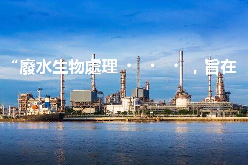 “廢水生物處理，旨在凈化水源，守護(hù)碧水藍(lán)天”